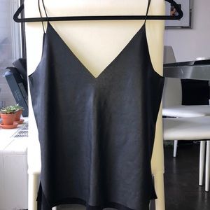 Zara leather camisole